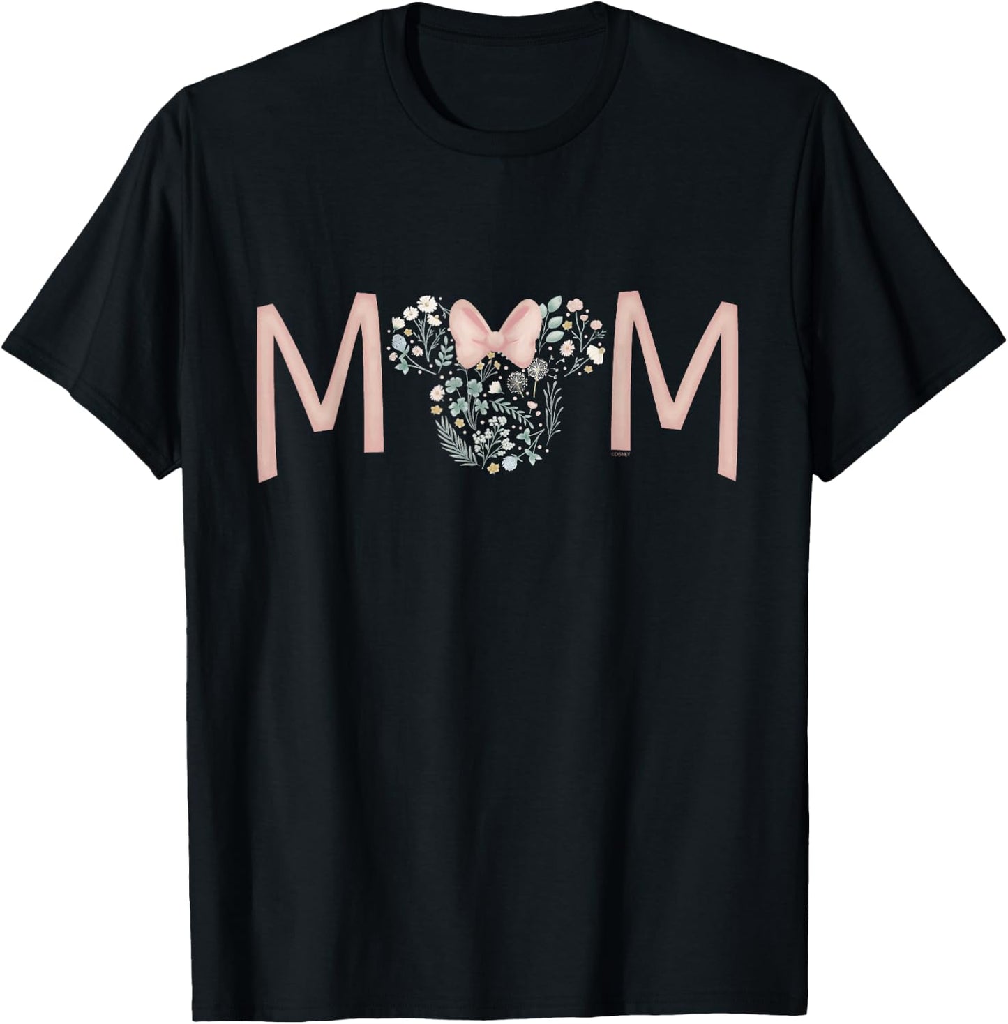 Disney Minnie Mouse Spring Florals Mom , black T-Shirt - T-Shirt | Black