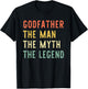 Godfather The Man The Myth The Legend Retro Vintage T-Shirt - T-Shirt | Black
