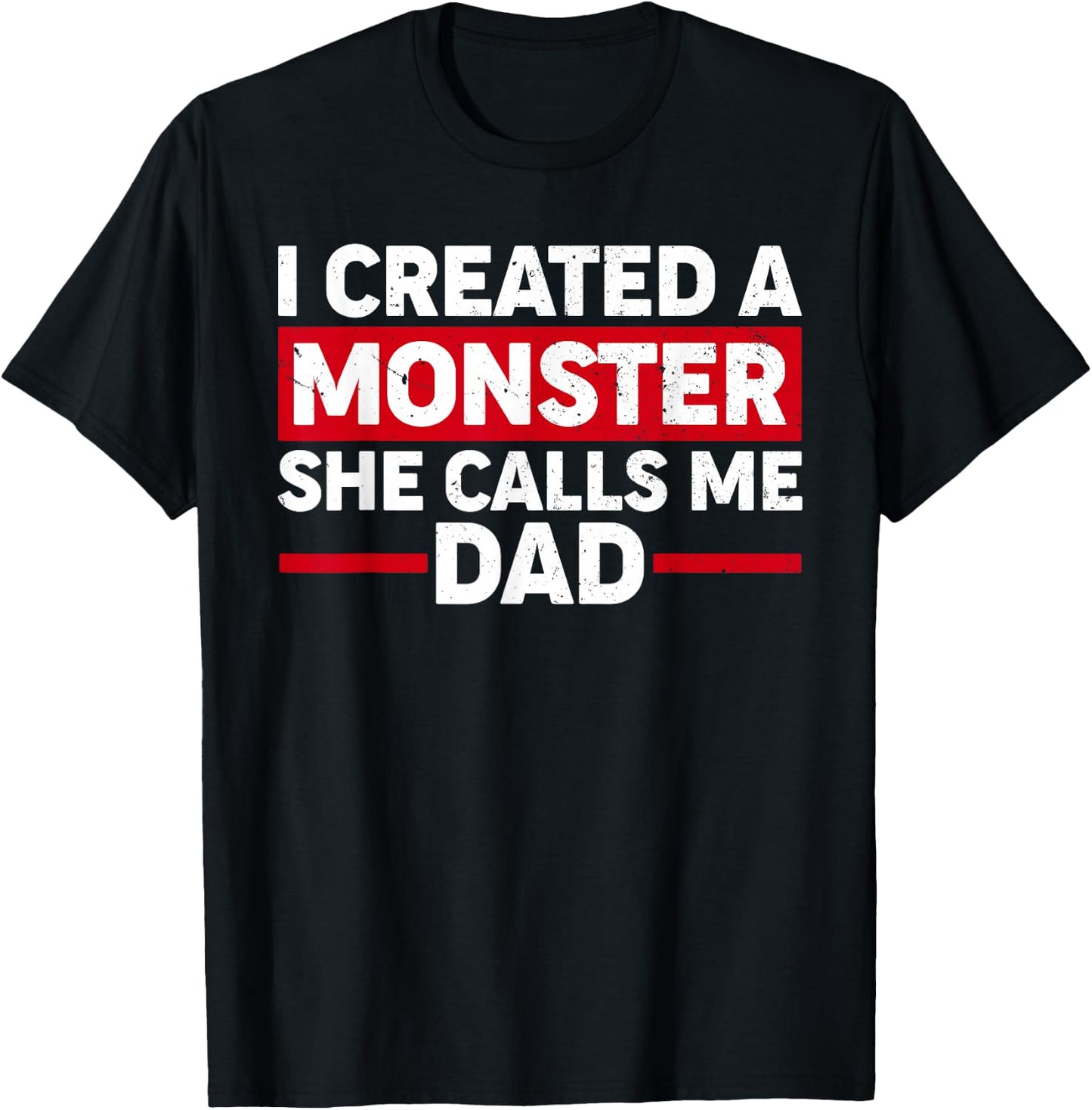 Funny Dad Design for Father Daddy Papa Men from Daughter Dad T-Shirt - T-Shirt | Black