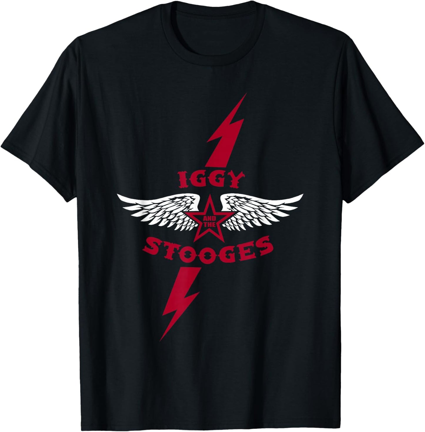 Iggy and The Stooges Lightning Bolt Officially Licensed T-Shirt - T-Shirt | Black