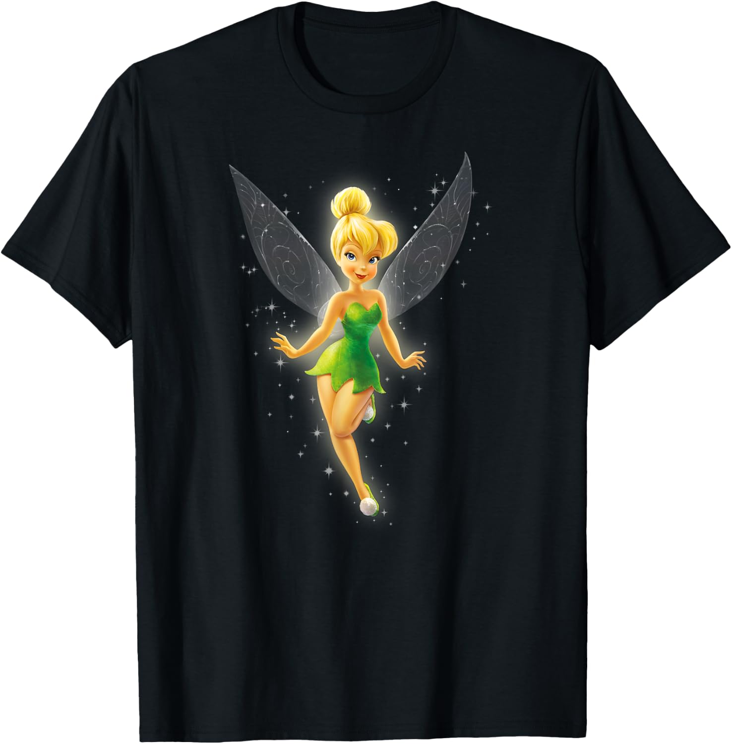Tinkerbell Beautiful Fairy , black T-Shirt - T-Shirt | Black