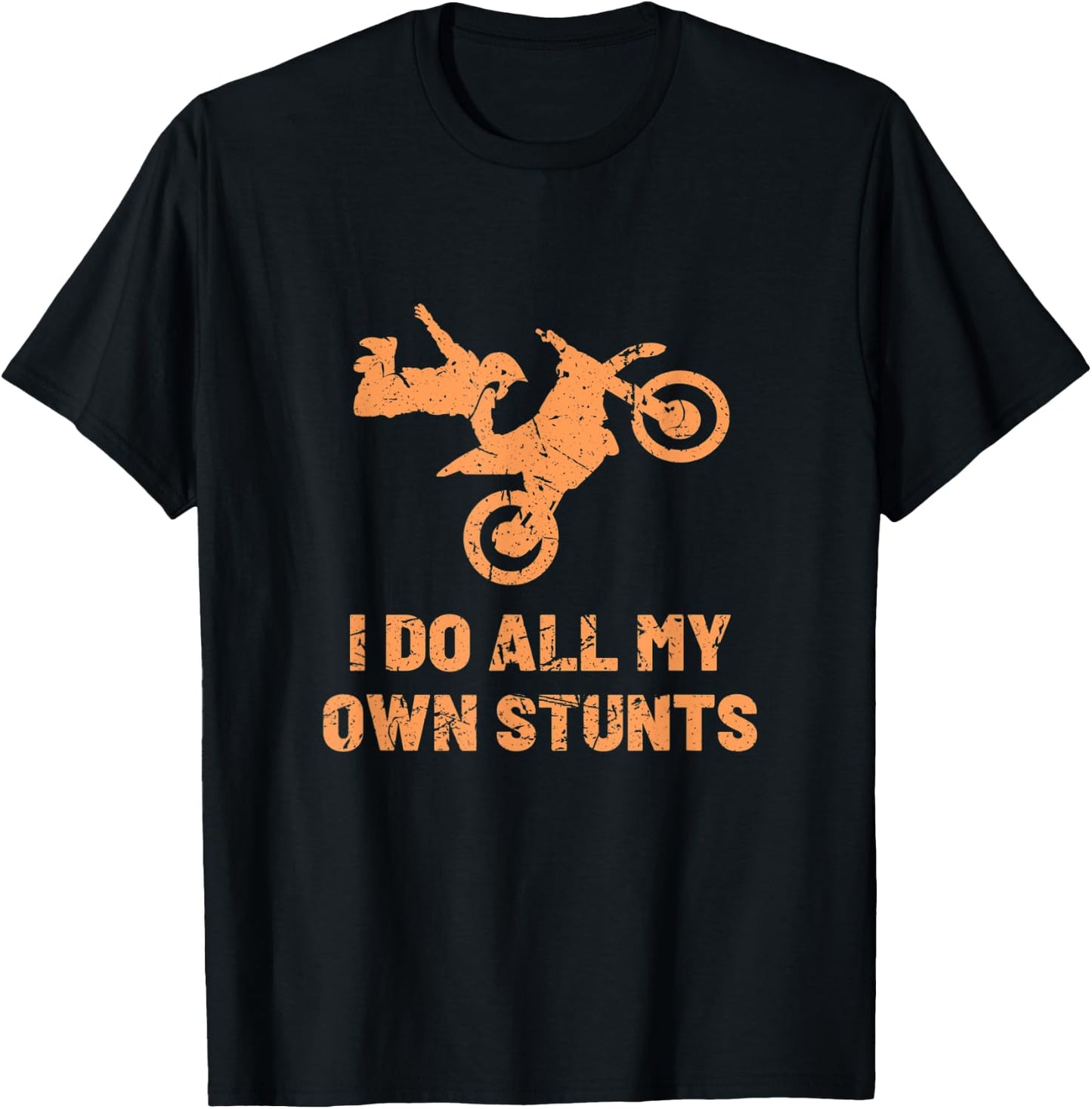 Funny Motorcycle Get Well Soon I Do All My Own Stunts T-Shirt - T-Shirt | Black