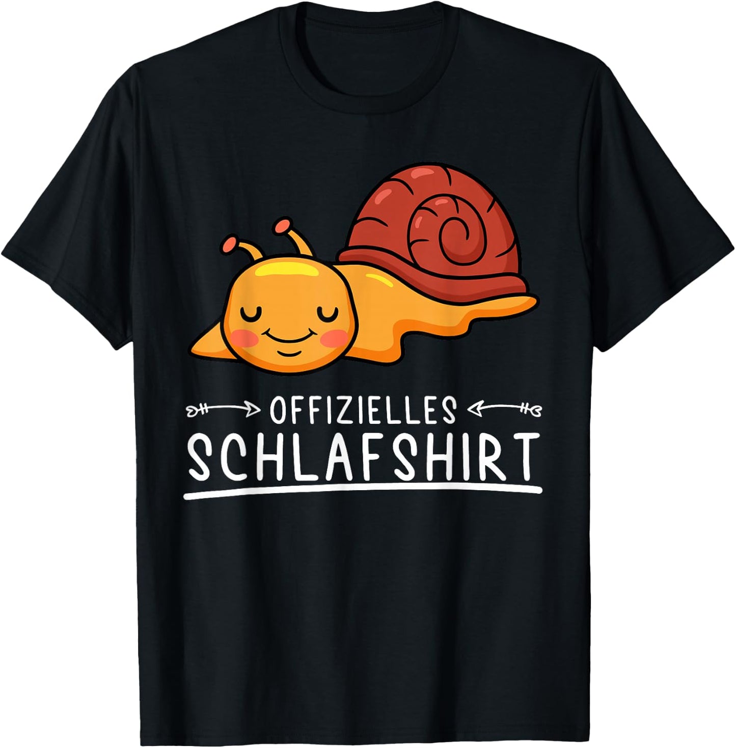 Offizielles Schlafshirt Schnecke Pyjama Schlafanzug T-Shirt - T-Shirt | Black