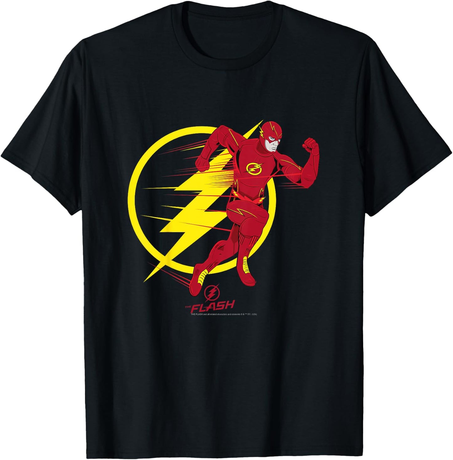 Kids The Flash Running Emblem Camiseta , Black, 2 T-Shirt - T-Shirt | Black
