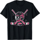 Ice Hockey Breast Cancer Awareness Month Pink Ribbon T-Shirt - T-Shirt | Black