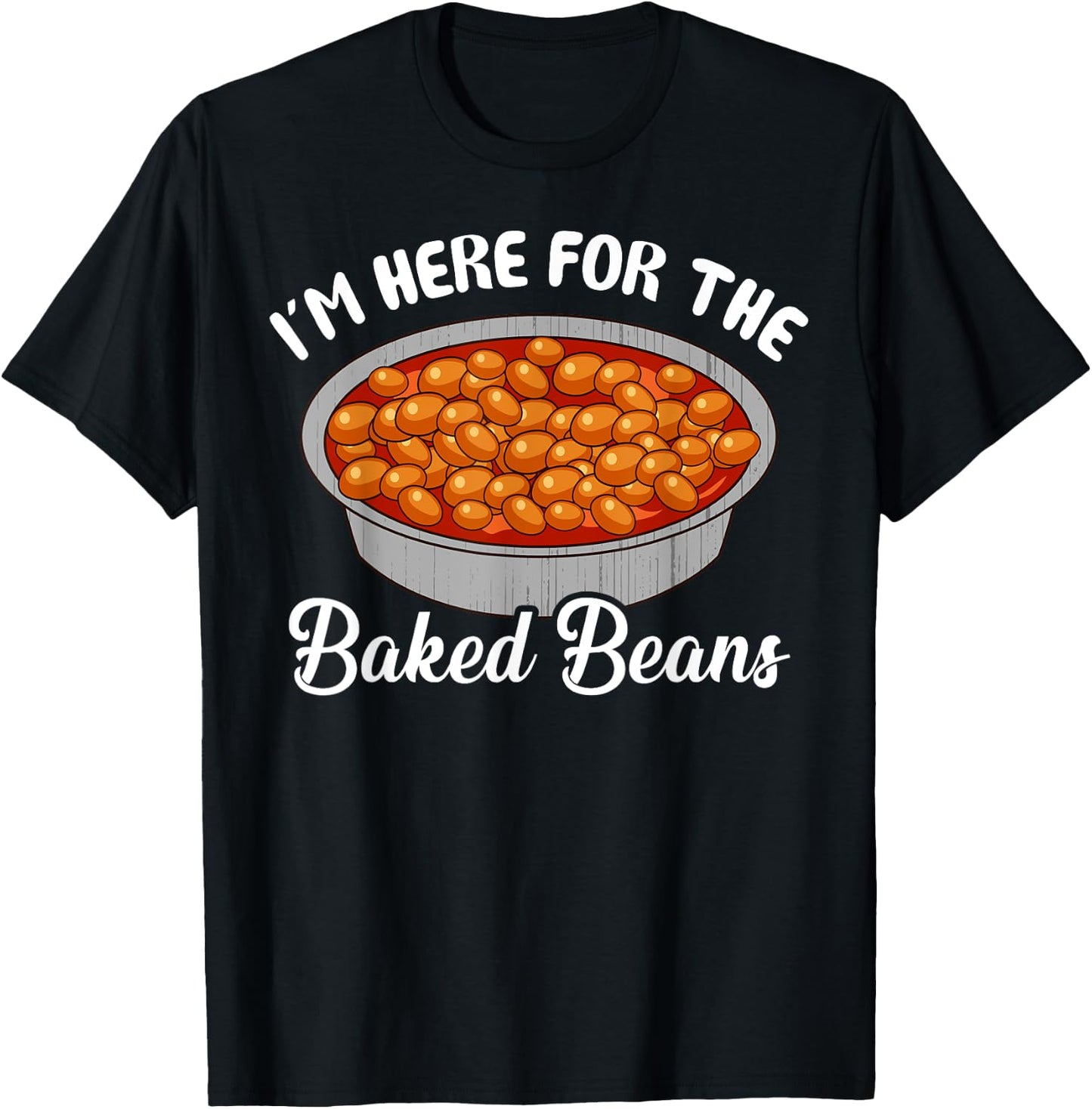 Bonafide Foodies Baked Beans Fourth of July -Adults Black Cotton Polyester Small T-Shirt - T-Shirt | Black