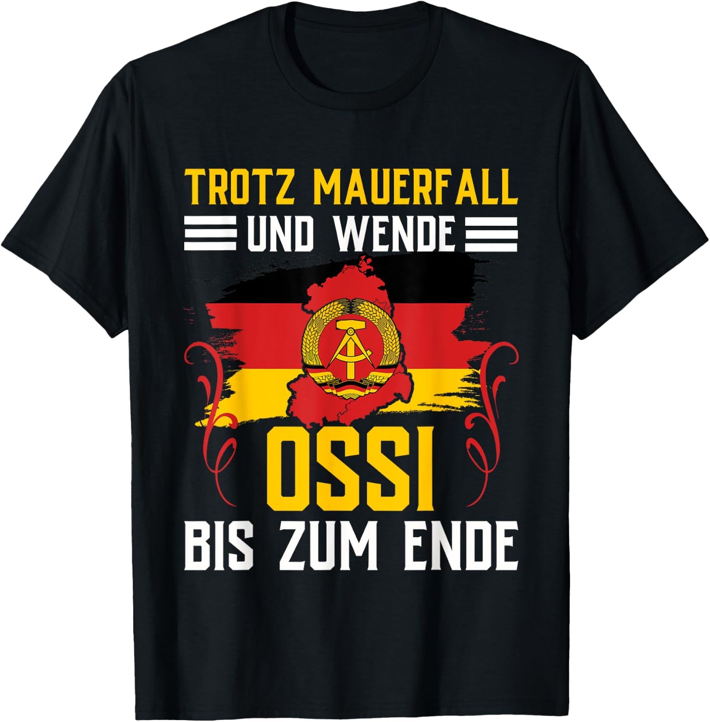 Ossi Gift Women DDR Men East Germany NVA East T-Shirt - T-Shirt | Black