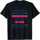 Funny Woman 50 Years Princess Birthday 50 Years , white, Female X-Small T-Shirt - T-Shirt | Black
