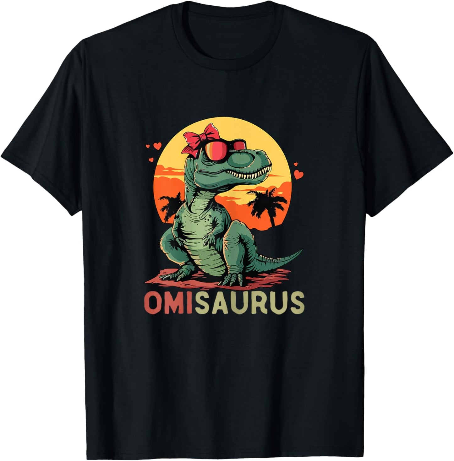 OmiSaurus Dino Dinosaur Omi-Saurus T-Rex Funny Trex T-Shirt - T-Shirt | Black