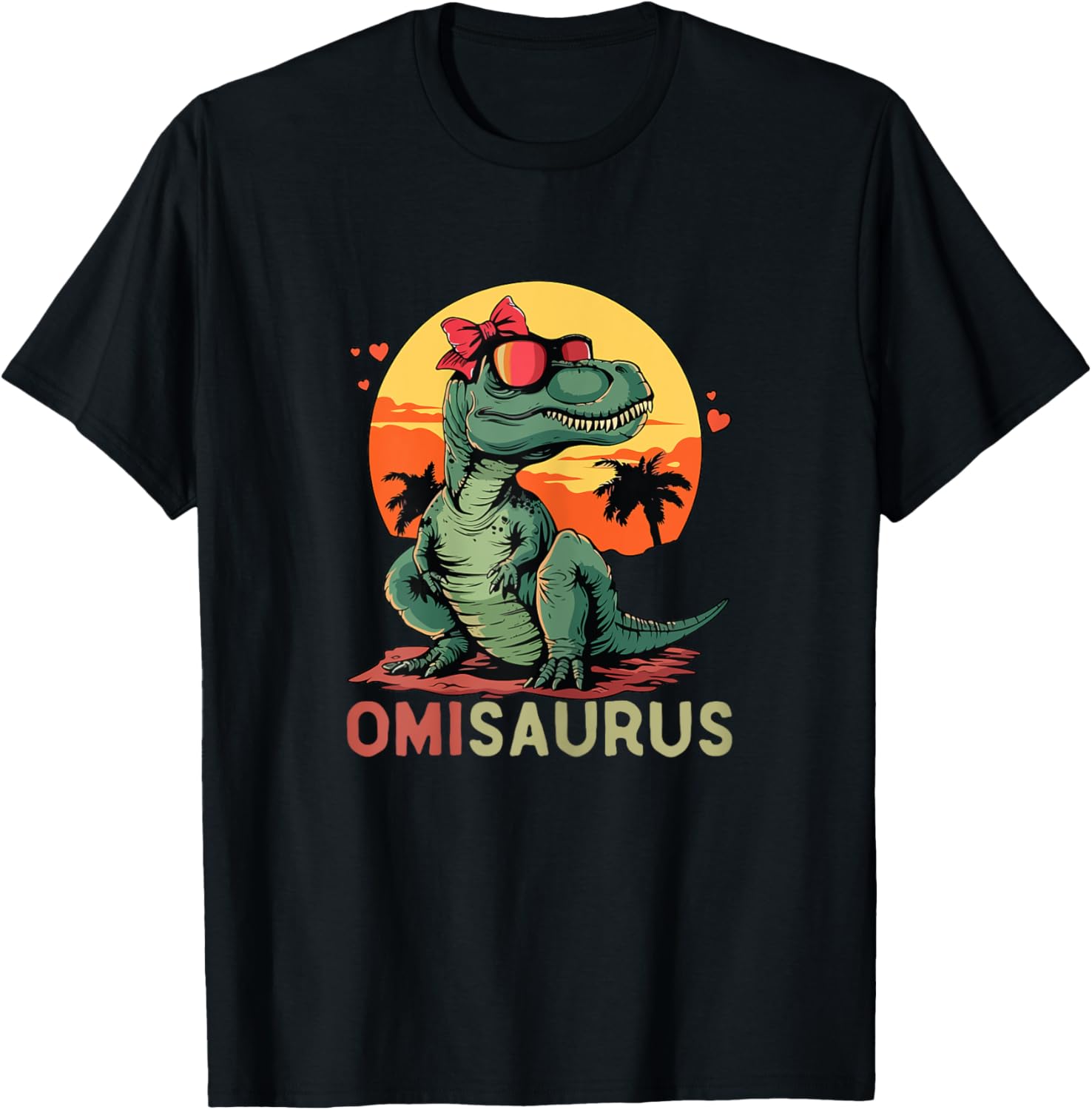 OmiSaurus Dino Dinosaur Omi-Saurus T-Rex Funny Trex T-Shirt - T-Shirt | Black