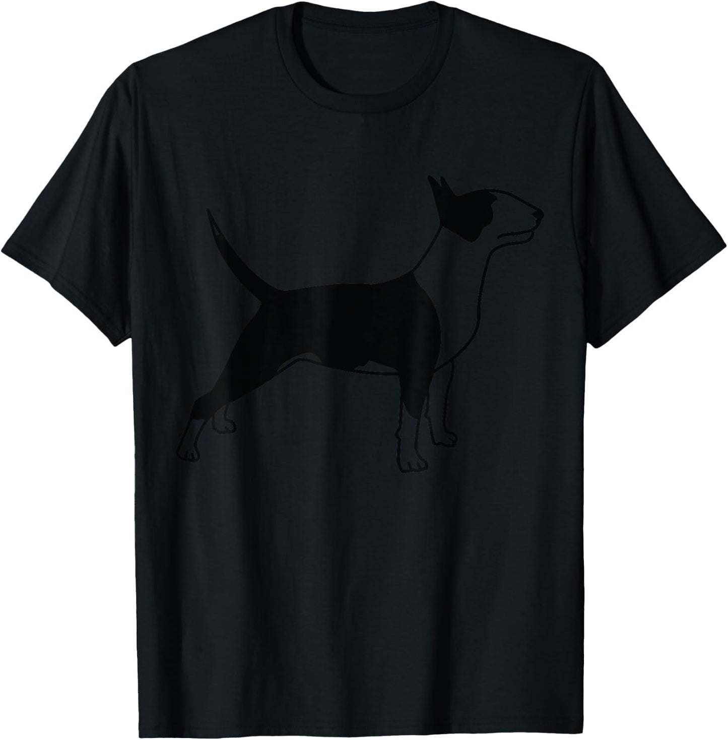 Bullterrier walking dog owners dog gift dog fan T-Shirt - T-Shirt | Black