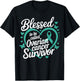 Teal Ribbon Blessed to Be Called Ovarian Cancer Survivor T-Shirt - T-Shirt | Black