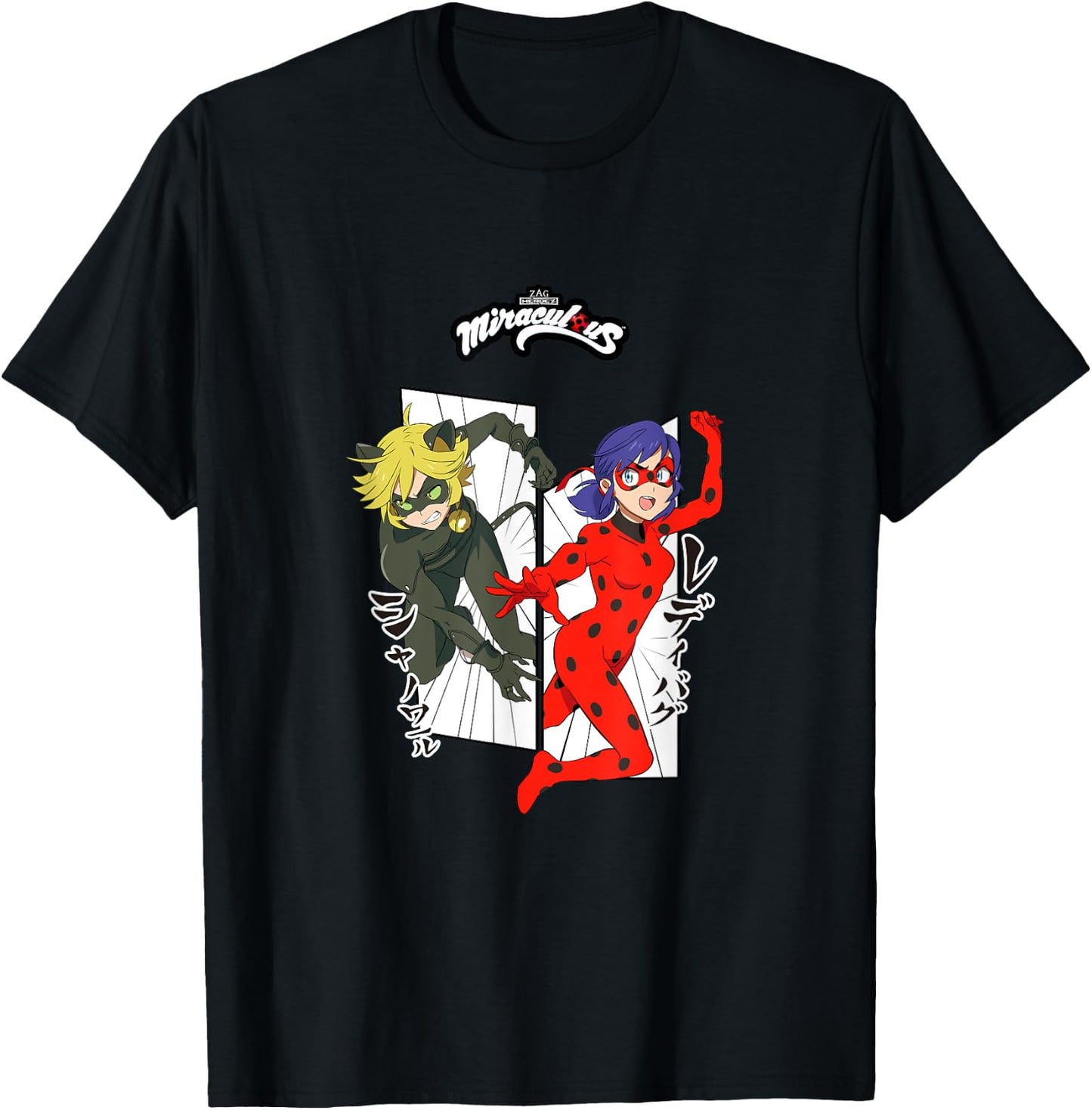 Miraculous Ladybug Cat Noir Manga 2 T-Shirt - T-Shirt | Black