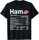 Ham Nutrition Facts Family Matching Thanksgiving Costume T-Shirt - T-Shirt | Black