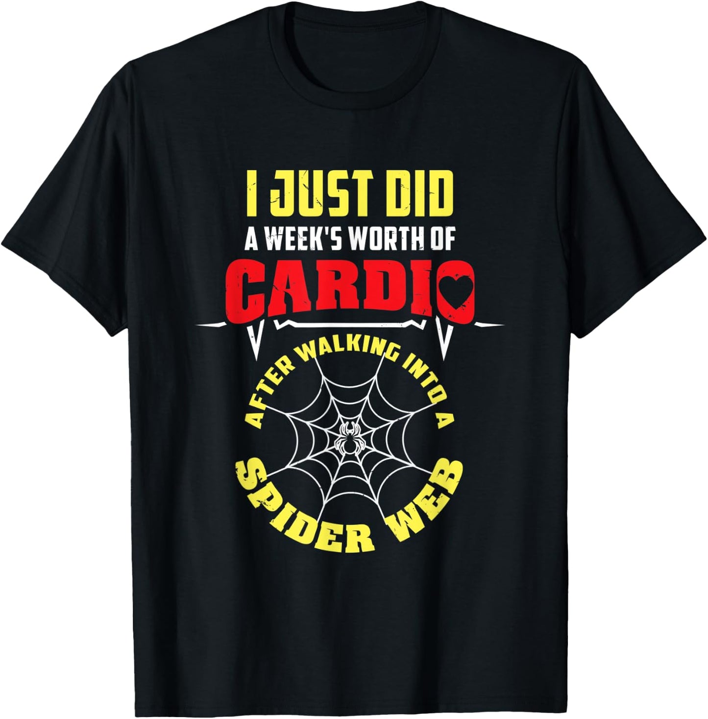 Cardio Spider Web T-Shirt - T-Shirt | Black