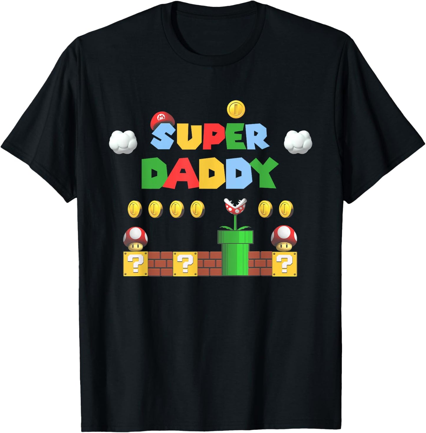 Super Daddy Abenteuer Thema Familie Liebe T-Shirt - T-Shirt | Black
