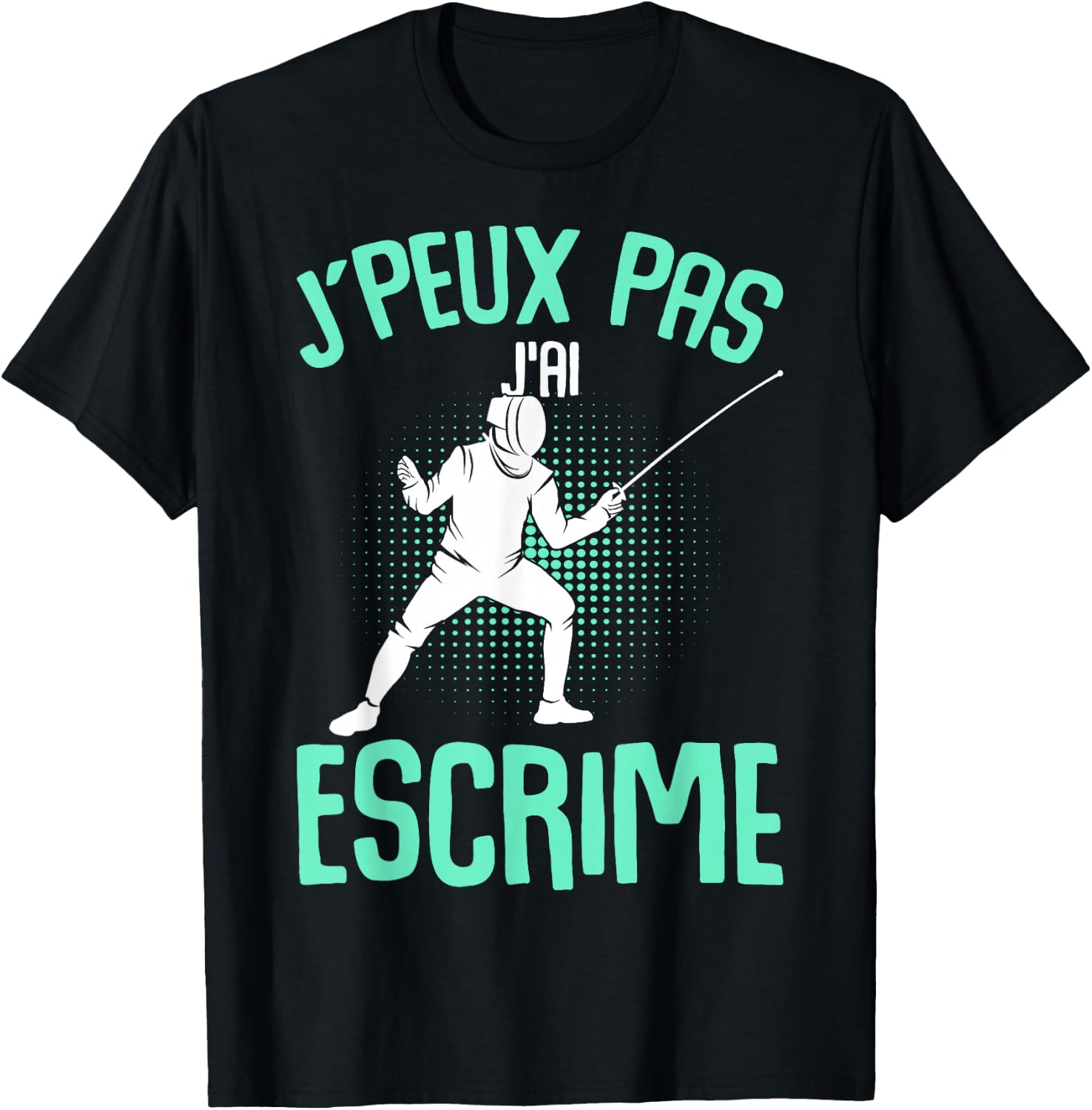 J´Peux Pas Je Ai Fencing Child Man , Black, S T-Shirt - T-Shirt | Black