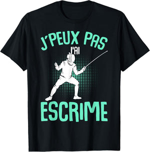 J´Peux Pas Je Ai Fencing Child Man , Black, S T-Shirt - T-Shirt | Black
