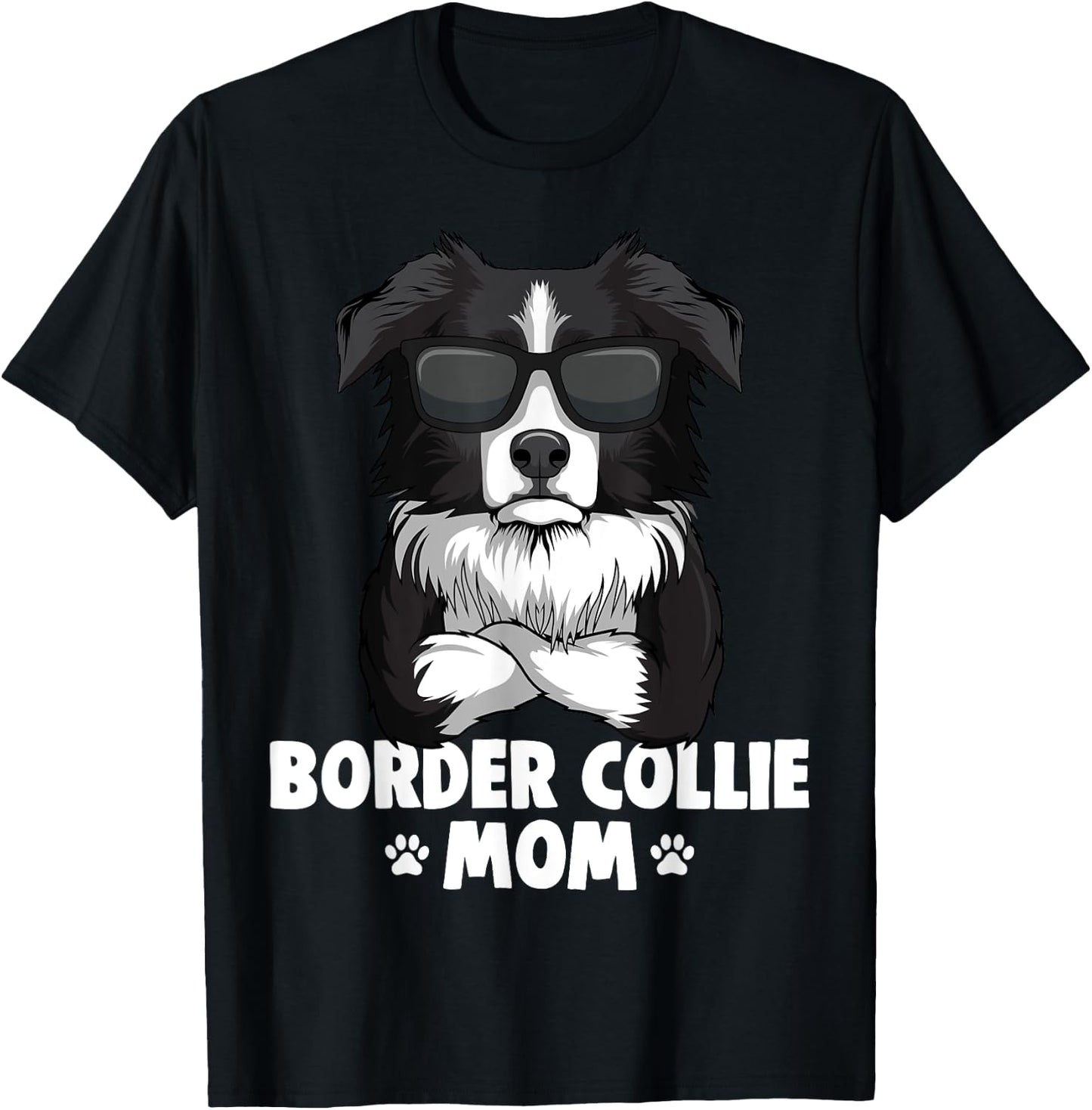 Border Collie Mom Hunde Mama Frauchen Damen T-Shirt - T-Shirt | Black