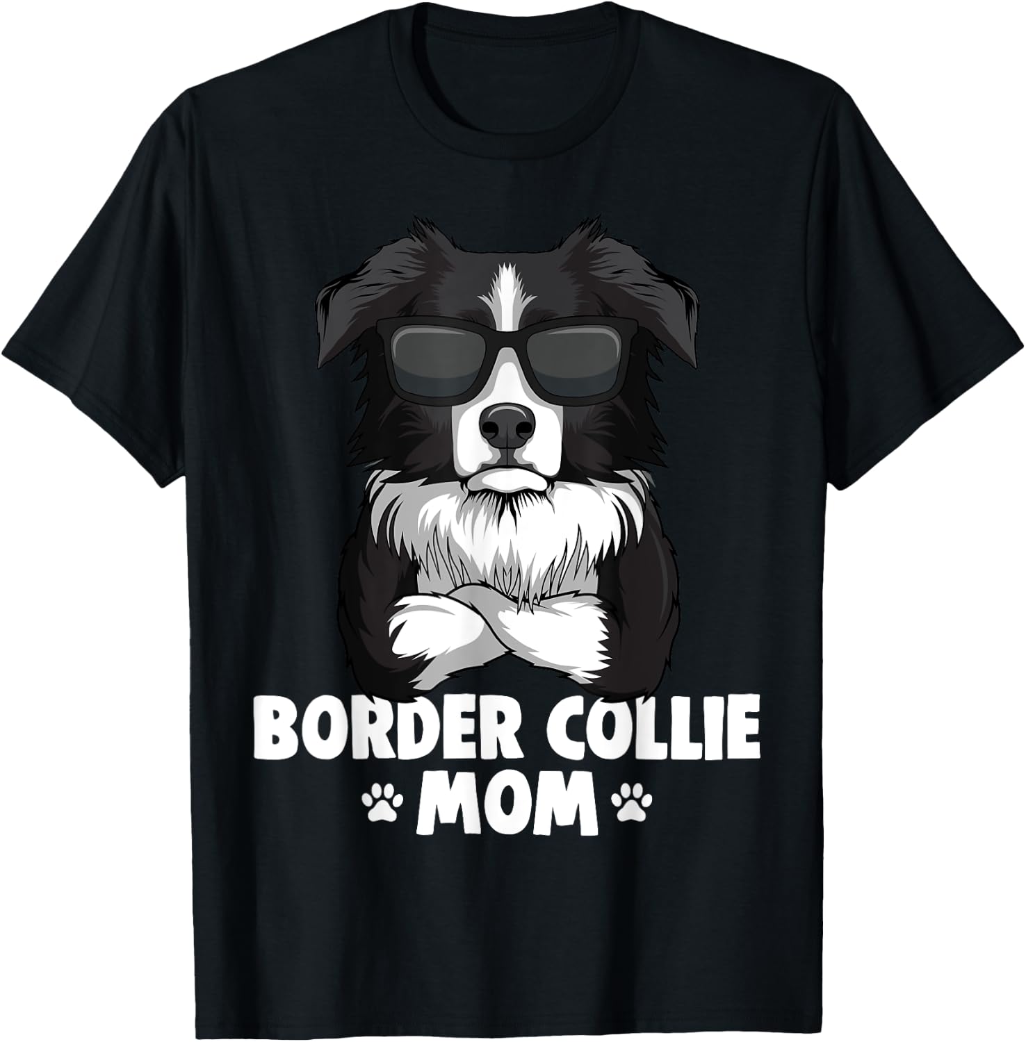 Border Collie Mom Hunde Mama Frauchen Damen T-Shirt - T-Shirt | Black