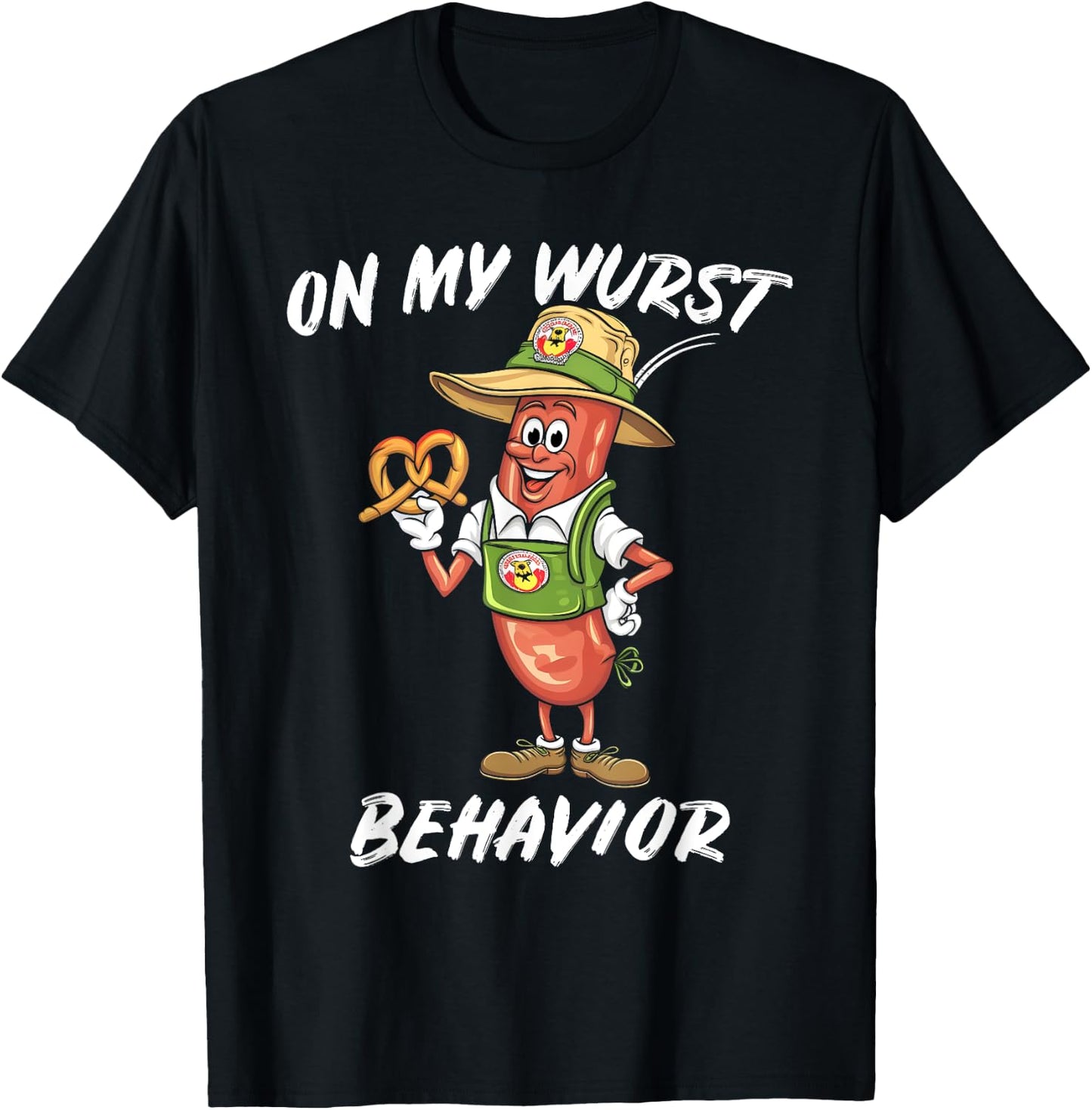 Oktoberfest On My Wurst Behavior Gift: Boys & Graphic T-Shirt - T-Shirt | Black