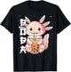 Bubble Tea Axolotl Boba Tea T-Shirt - T-Shirt | Black