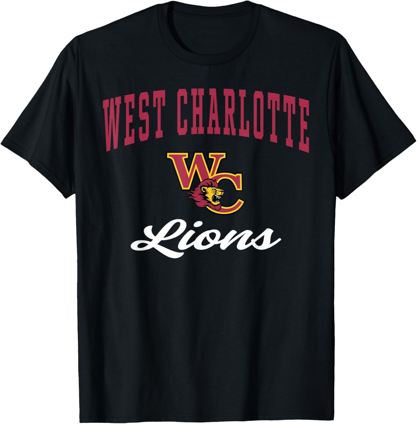 West Charlotte High School Lions T-Shirt - T-Shirt | Black