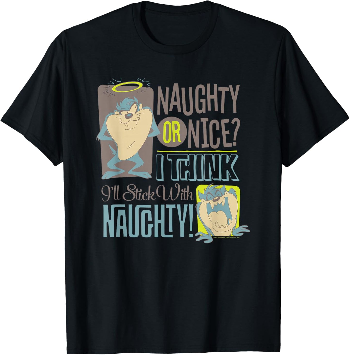 Looney Tunes Taz Naughty! T-Shirt - T-Shirt | Black