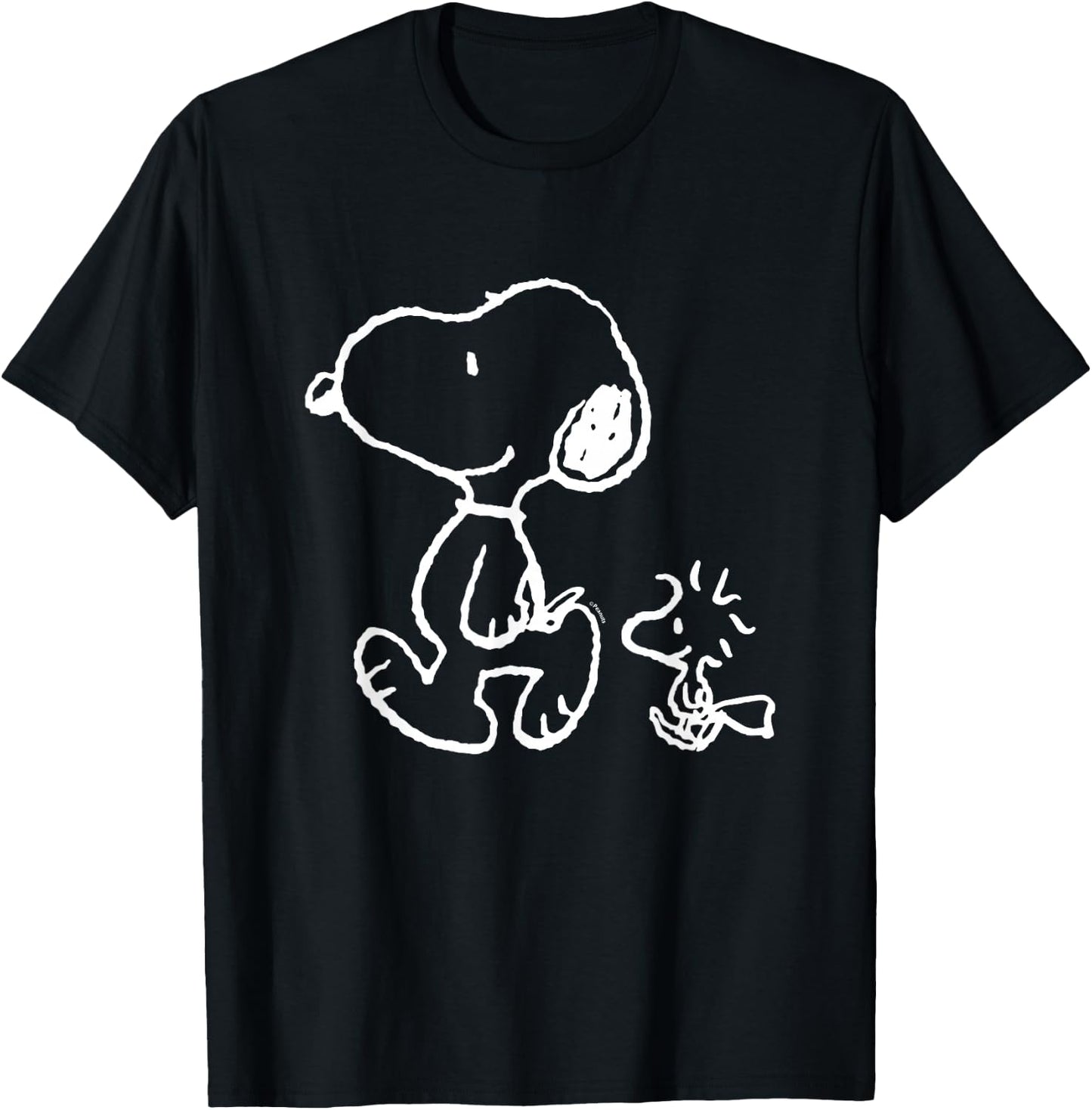 Peanuts Snoopy Woody Walk , black T-Shirt - T-Shirt | Black