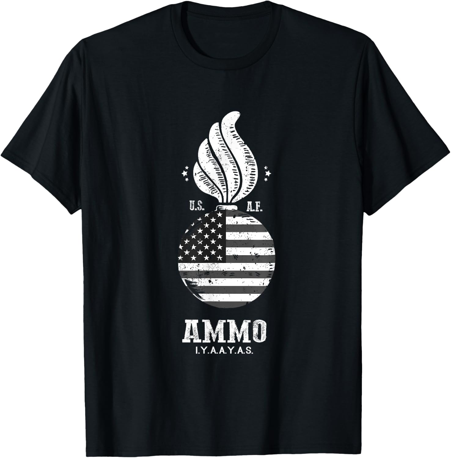 IYAAYAS Ammo USA Flag 4th of July Shirt T-Shirt - T-Shirt | Black