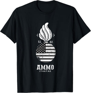 IYAAYAS Ammo USA Flag 4th of July Shirt T-Shirt - T-Shirt | Black