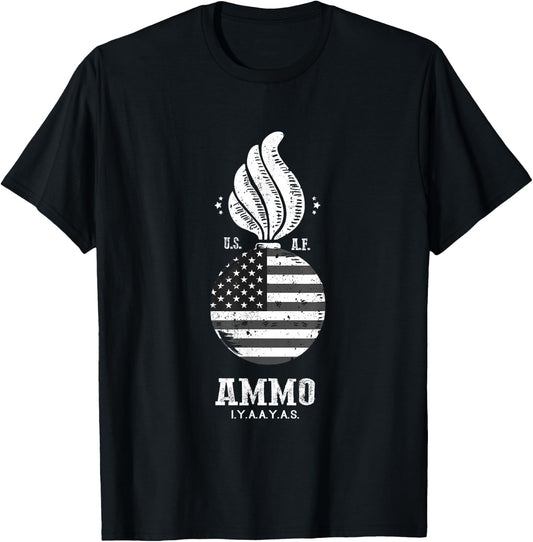 IYAAYAS Ammo USA Flag 4th of July Shirt T-Shirt - T-Shirt | Black
