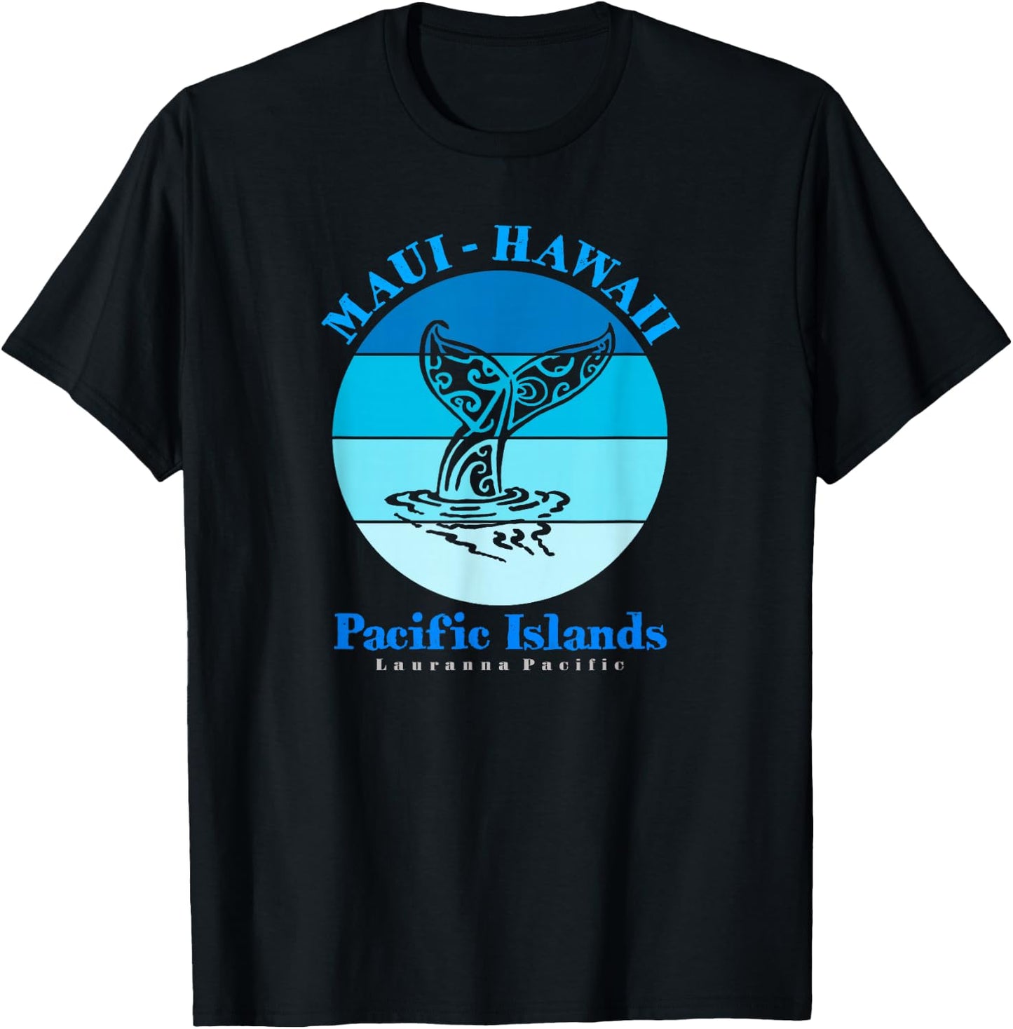 Maui Hawaii Ocean Whale Tail T-Shirt - T-Shirt | Black