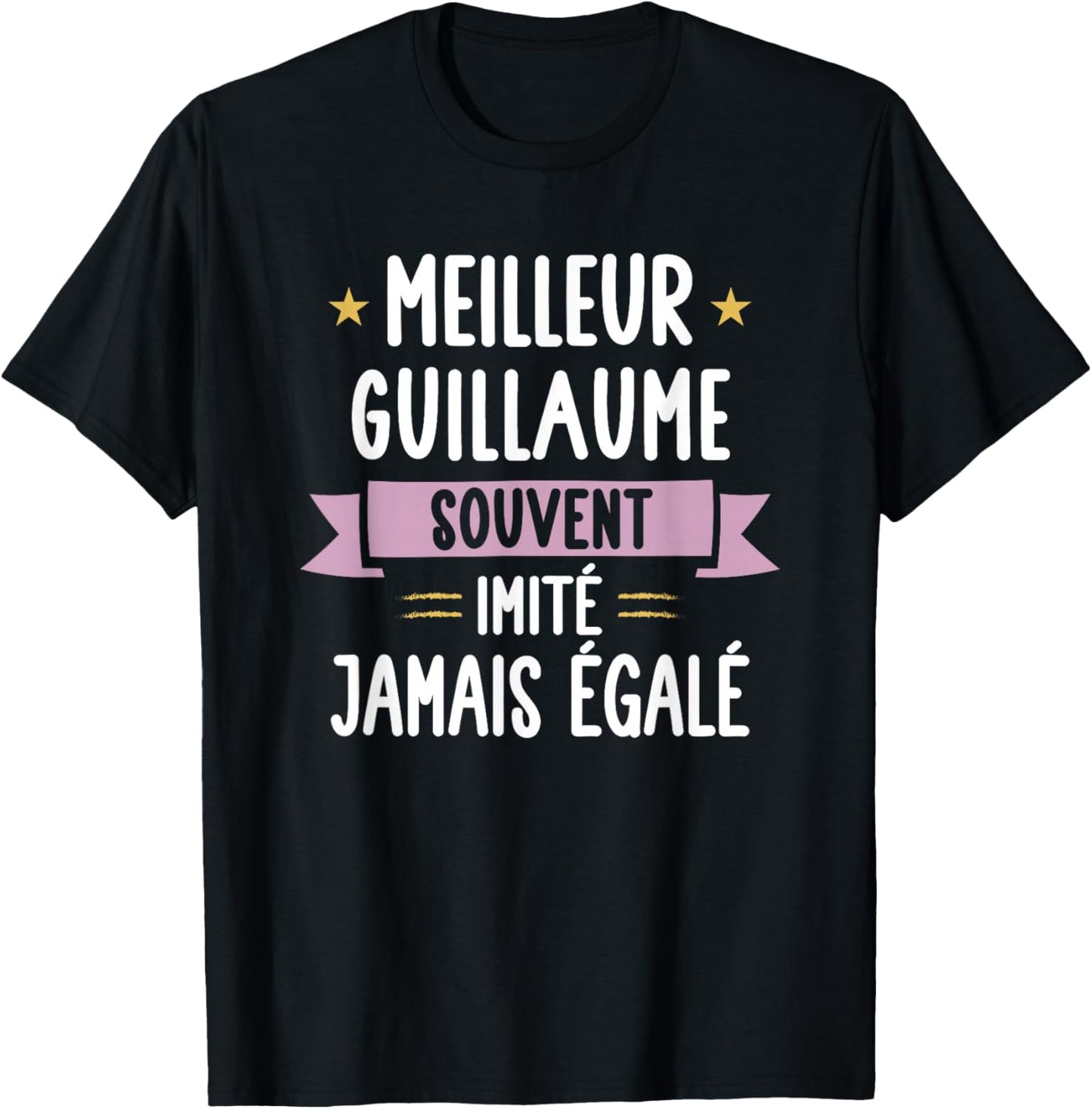 Unique Man Gift Humour Name Personalised Guillaume , Black, S T-Shirt - T-Shirt | Black