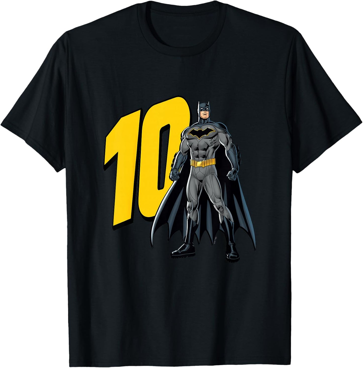 Kids Batman Super Hero 10th Birthday T-Shirt - T-Shirt | Black
