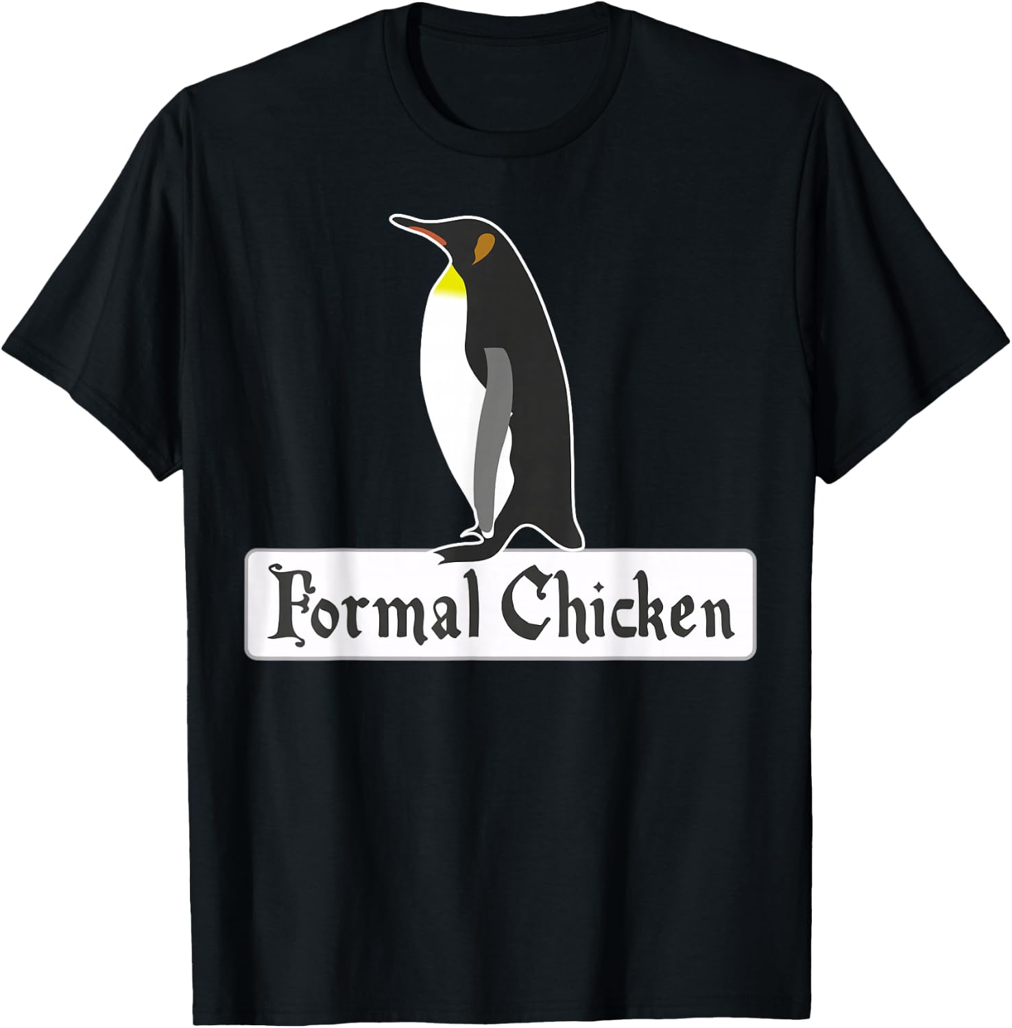 Formal Chicken – Dressed for the Occasion T-Shirt - T-Shirt | Black