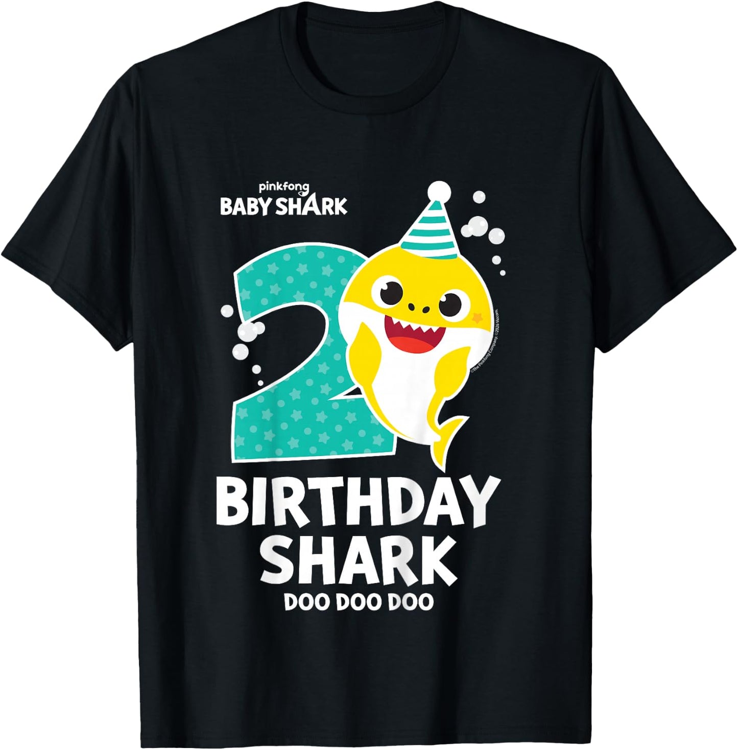 Offizieller Baby Shark Birthday Shark Alter 2 T-Shirt - T-Shirt | Black
