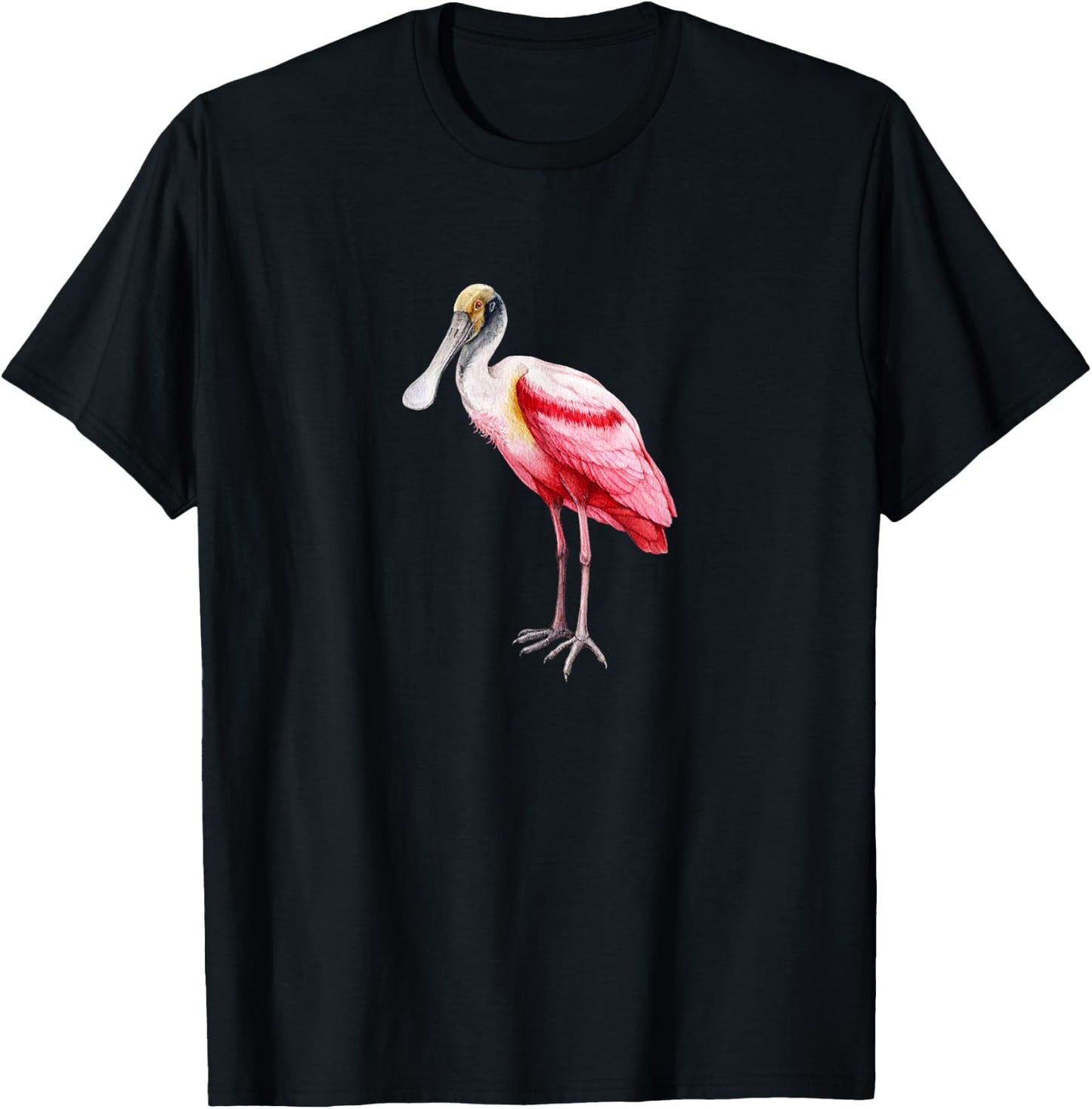 Roseate Spoonbill Ibis Wading Bird Pink Flamingo T-Shirt - T-Shirt | Black
