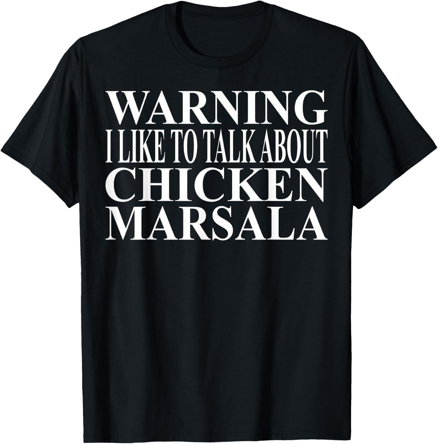 Chicken Marsala Apparel | Unique Funny Chicken Lovers Design T-Shirt - T-Shirt | Black