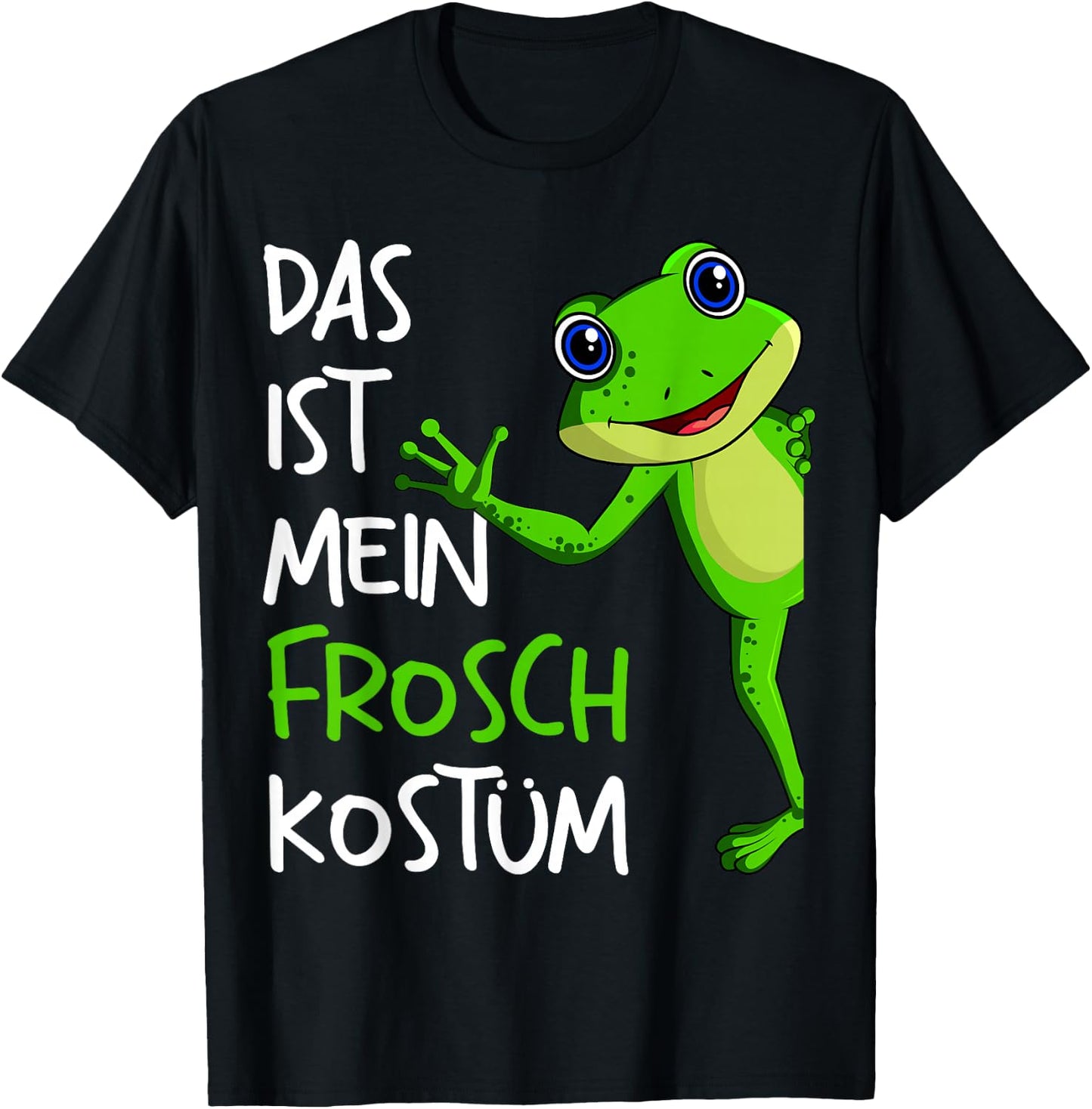 Frog Costume Frog Children Girls Boys Women's , black T-Shirt - T-Shirt | Black