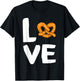 I Love Pretzels for Pretzel Day Funny Office Wear Gifts T-Shirt - T-Shirt | Black