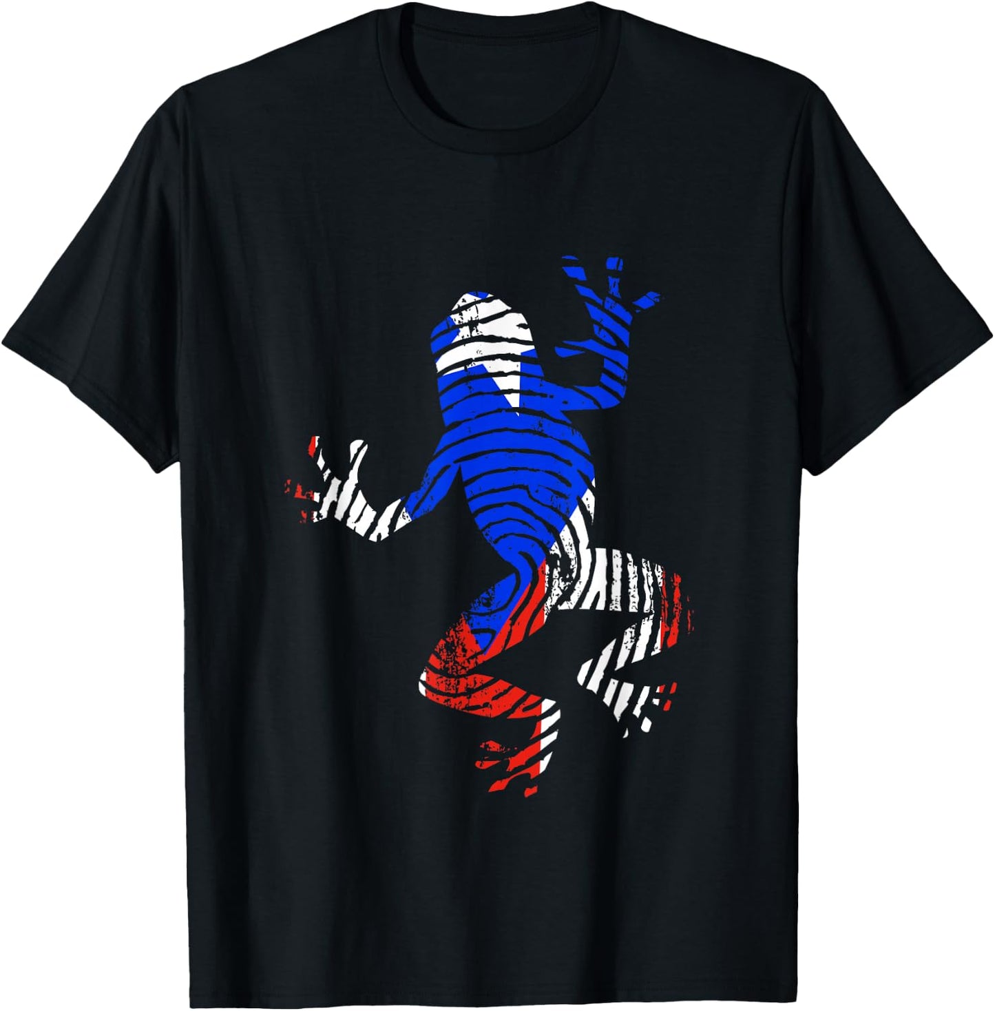 Puerto Rican DNA Coqui Puerto Rico with Vintage Flag T-Shirt - T-Shirt | Black