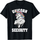 Unicorn Security Funny Costume Police Men Women Kids T-Shirt - T-Shirt | Black
