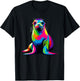 Colorful Pop Art Hawaiian Monk Seal Seals T-Shirt - T-Shirt | Black