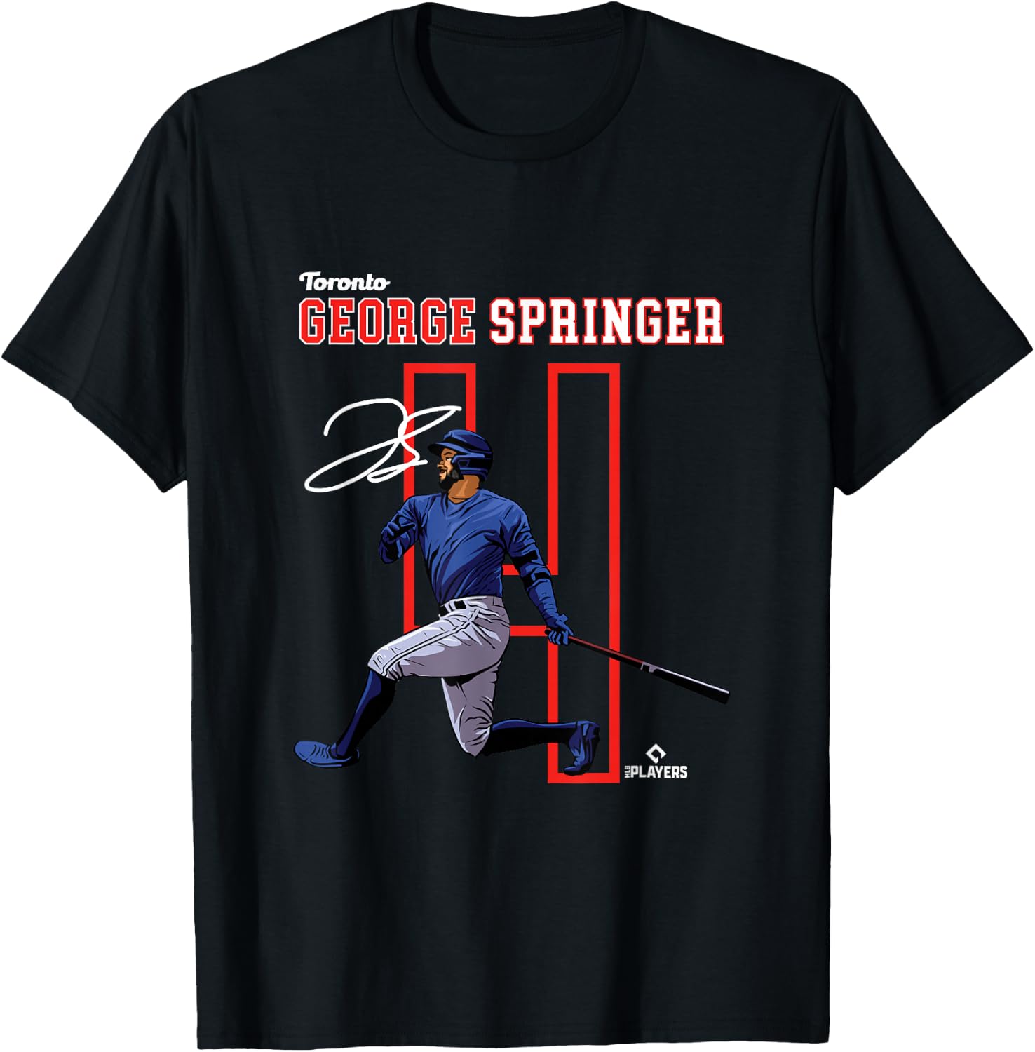 George Springer | Toronto Baseball Players | MLBGSR3004 T-Shirt - T-Shirt | Black