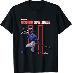 George Springer | Toronto Baseball Players | MLBGSR3004 T-Shirt - T-Shirt | Black