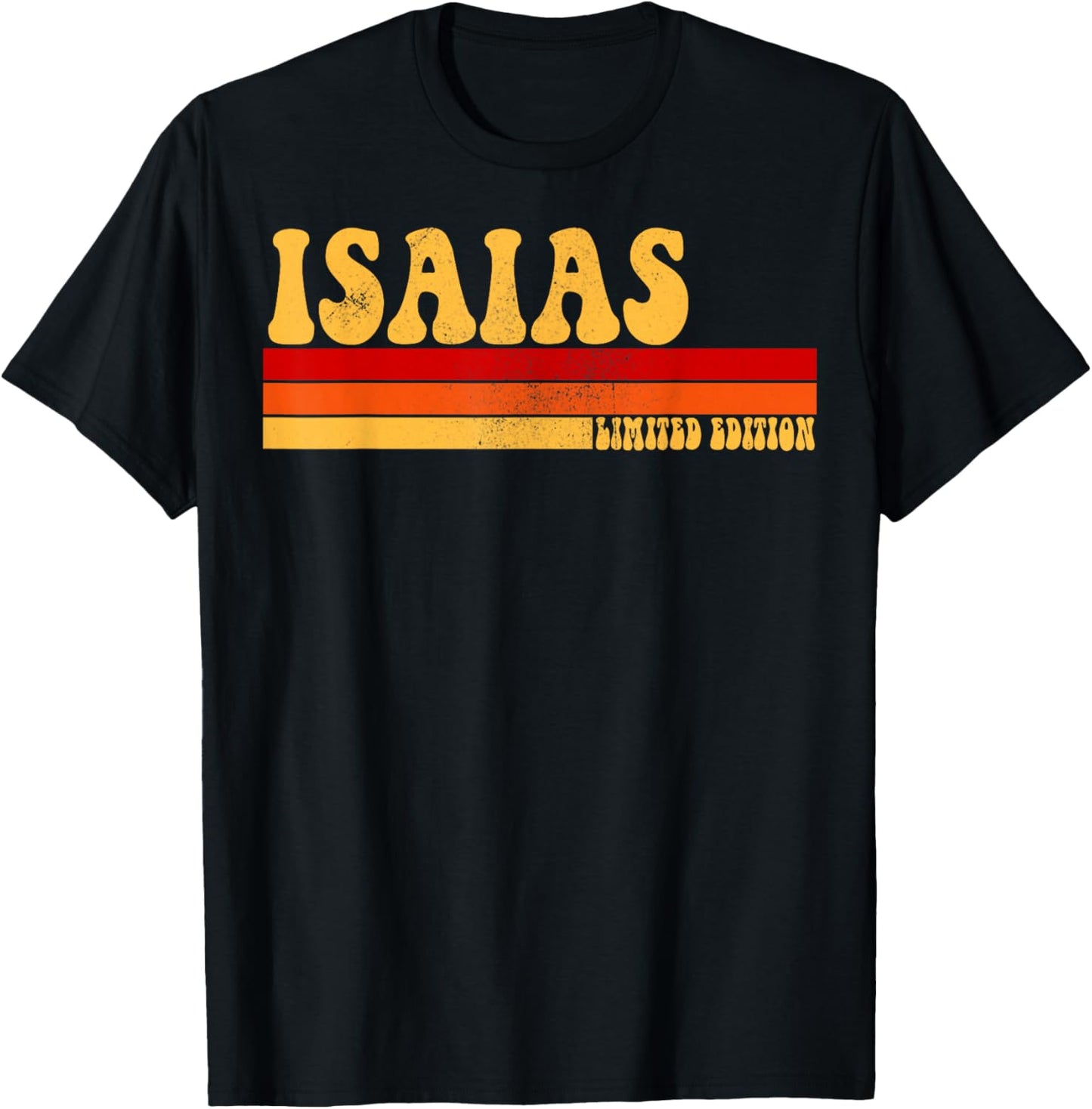 ISAIAS Name Personalized Idea Men Retro Vintage ISAIAS T-Shirt - T-Shirt | Black