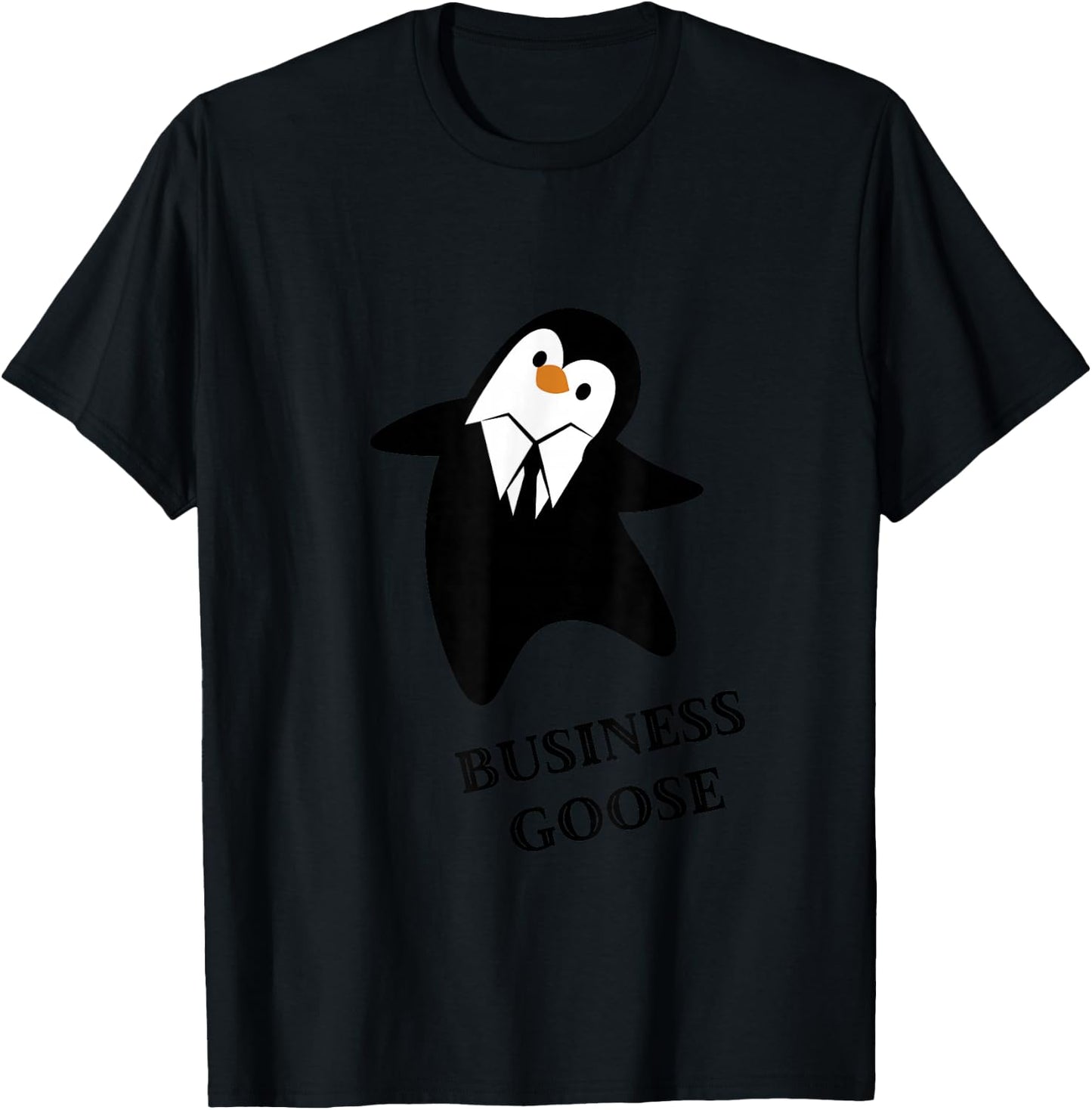 Business Goose Penguin in Tuxedo T-Shirt - T-Shirt | Black