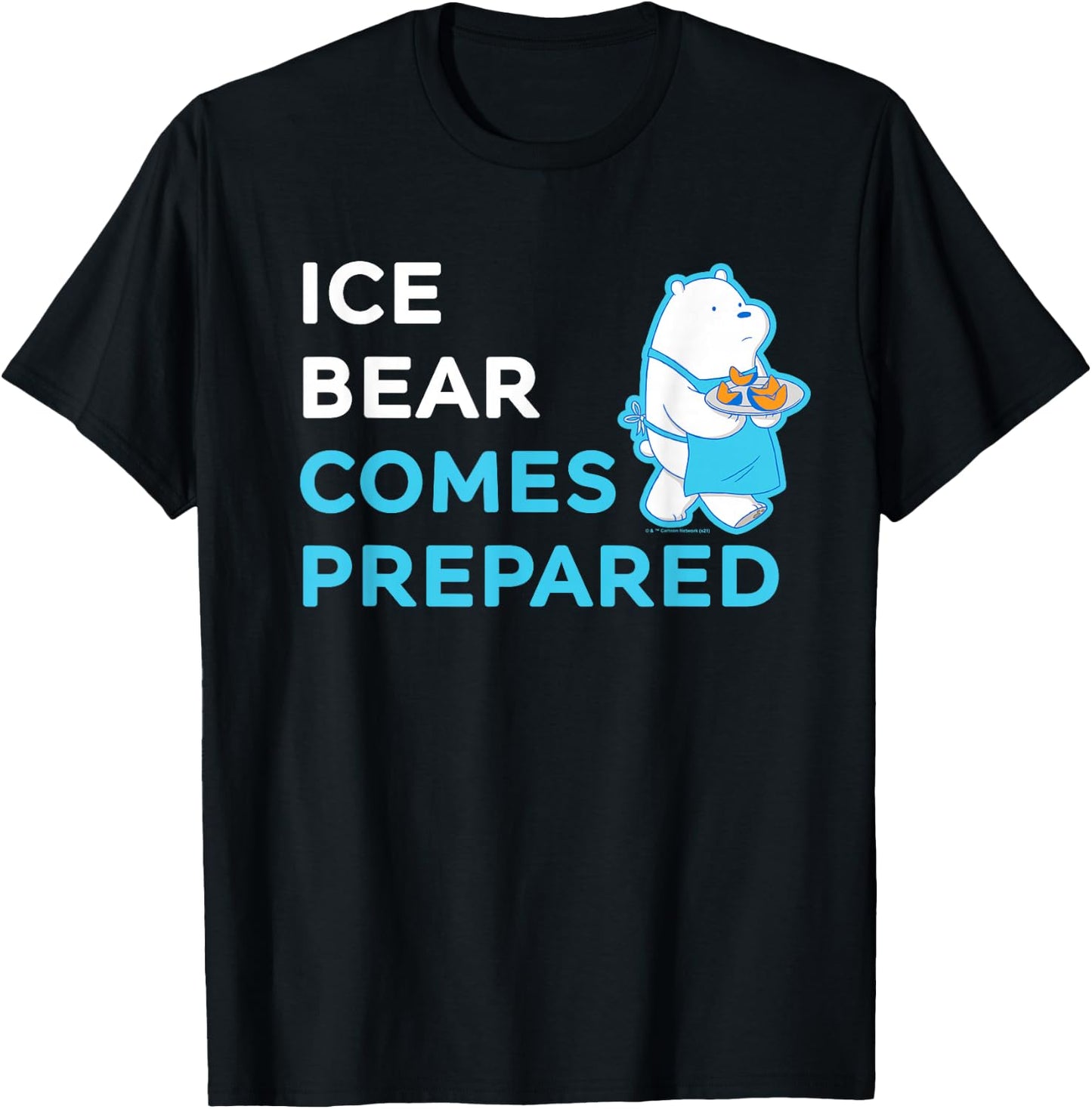 We Bare Bears Ice Bear Comes Prepared T-Shirt - T-Shirt | Black