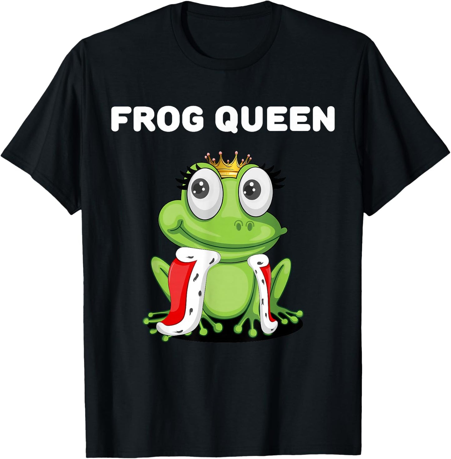 Frog Queen Girls' Frog Women's Frog , black T-Shirt - T-Shirt | Black